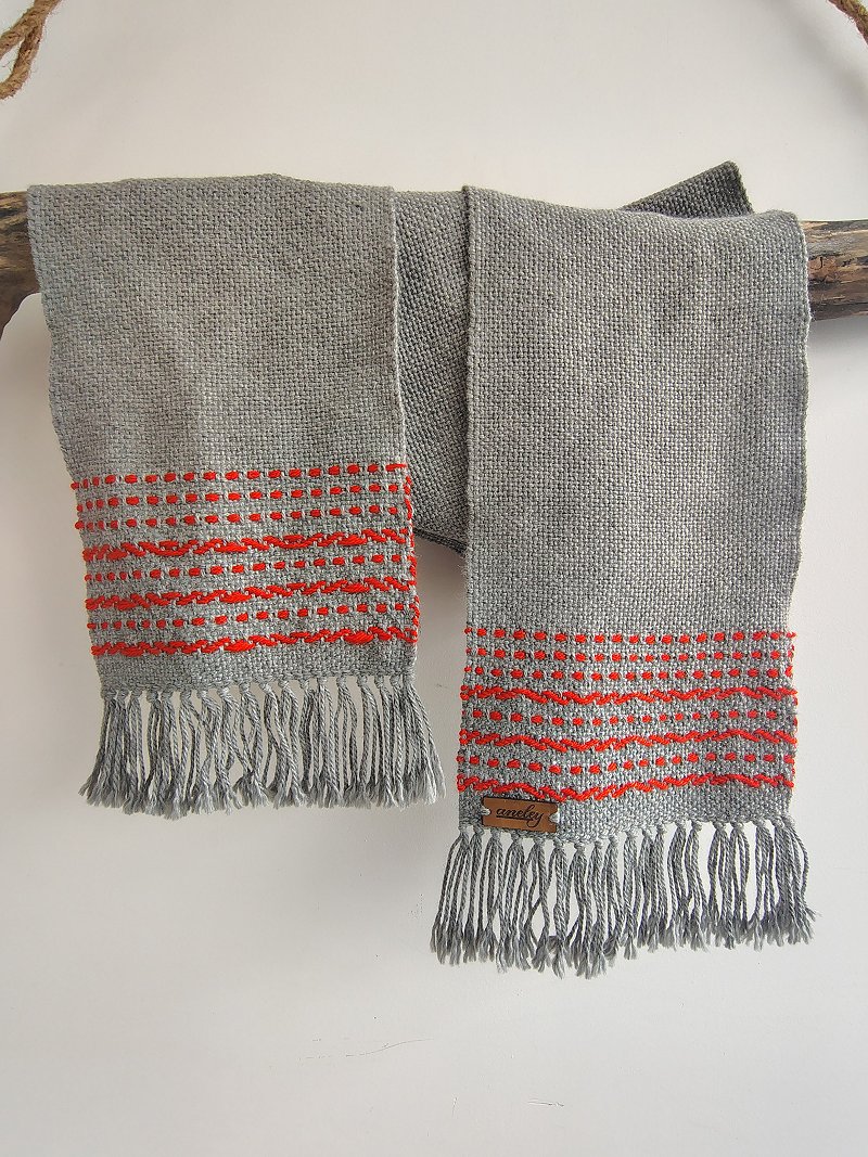 Bufandas tejidas en telar Toquis artesanales